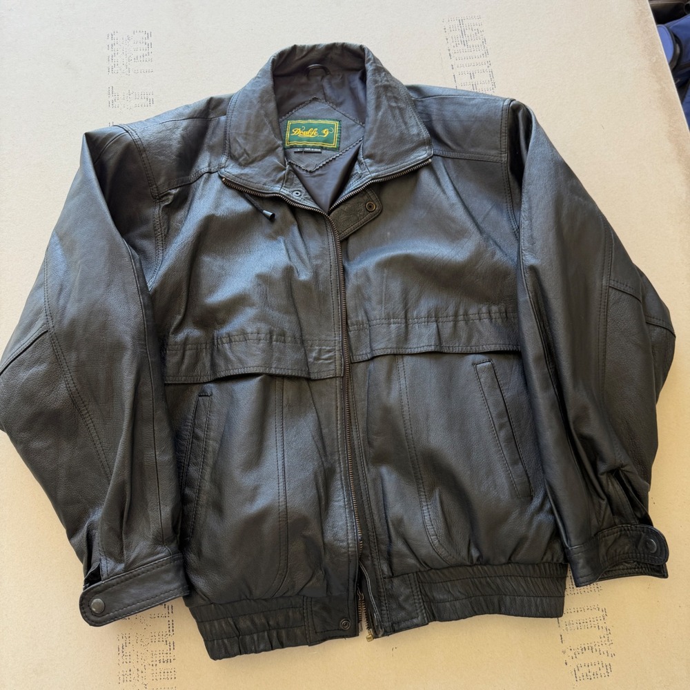 Vintage 90s Double G Leather Jacket